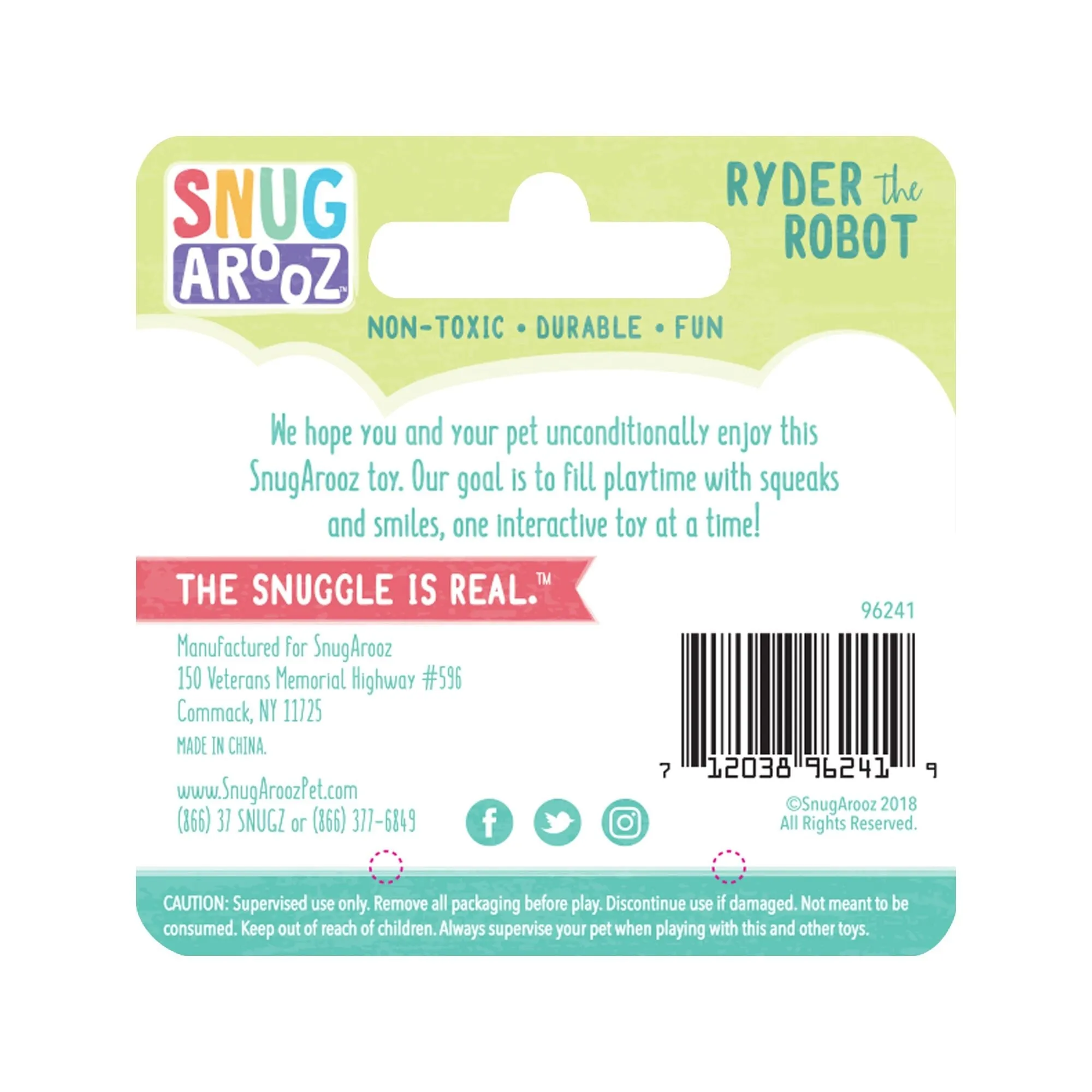 Snugarooz Ryder The Robot Dog Toy