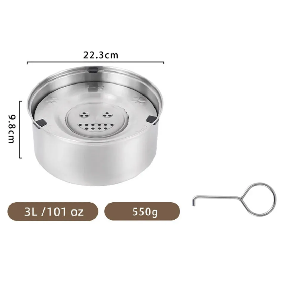 Stainless Steel Dog Water Bowl with No-Spill Design