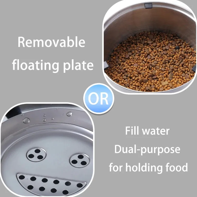 Stainless Steel Dog Water Bowl with No-Spill Design