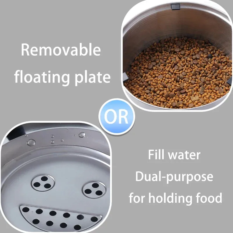 Stainless Steel Dog Water Bowl with No-Spill Design