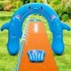 Water Slide Slip for Kids and Adults with Inflatable Arch Sprinkler 16 Ft Backyard Lawn Water Slide Giant Racing Lanes Summer Beach Garden Water Crash Fun Toy