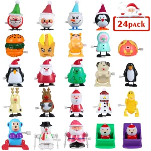 YIWA 24pcs Wind-up Toys Set Assorted Toys for Kids